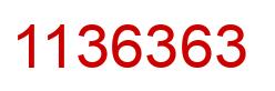 Number 1136363 red image