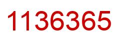 Number 1136365 red image
