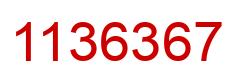 Number 1136367 red image