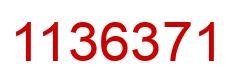 Number 1136371 red image
