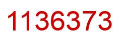 Number 1136373 red image