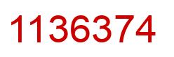 Number 1136374 red image