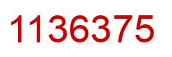 Number 1136375 red image