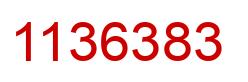Number 1136383 red image