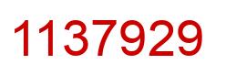 Number 1137929 red image