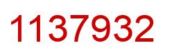 Number 1137932 red image
