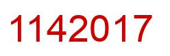Number 1142017 red image