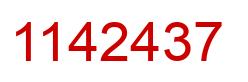 Número 1142437 imagen rojo