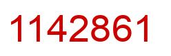 Number 1142861 red image
