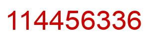 Number 114456336 red image