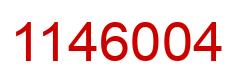 Number 1146004 red image