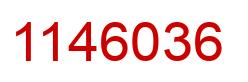 Number 1146036 red image