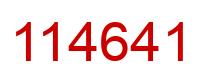 Number 114641 red image