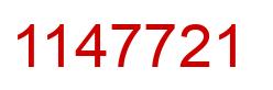 Number 1147721 red image