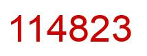 Number 114823 red image
