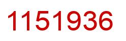 Number 1151936 red image