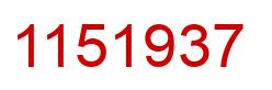 Number 1151937 red image