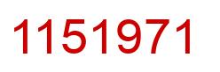 Number 1151971 red image