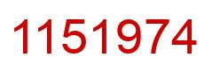 Number 1151974 red image