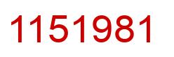 Número 1151981 imagen rojo