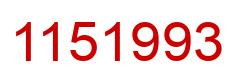 Number 1151993 red image