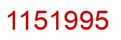 Number 1151995 red image