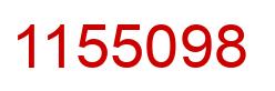 Number 1155098 red image