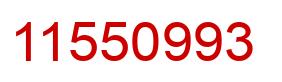 Number 11550993 red image