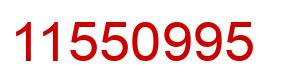 Number 11550995 red image