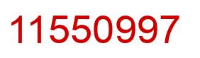 Number 11550997 red image