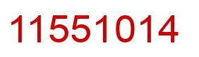 Number 11551014 red image