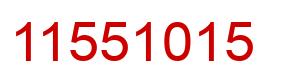 Number 11551015 red image