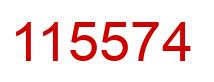 Número 115574 imagen rojo