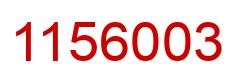 Number 1156003 red image