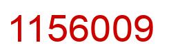 Number 1156009 red image