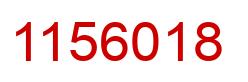 Number 1156018 red image