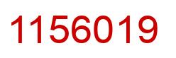 Number 1156019 red image