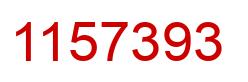 Number 1157393 red image