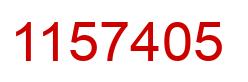 Number 1157405 red image