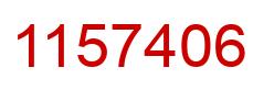 Number 1157406 red image