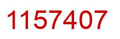 Number 1157407 red image