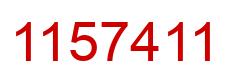 Number 1157411 red image