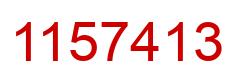 Number 1157413 red image