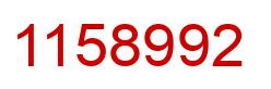 Number 1158992 red image