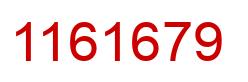Number 1161679 red image