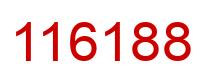 Number 116188 red image