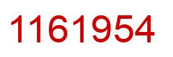 Number 1161954 red image