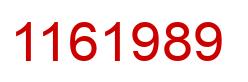 Number 1161989 red image