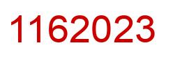 Number 1162023 red image