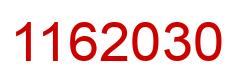 Number 1162030 red image